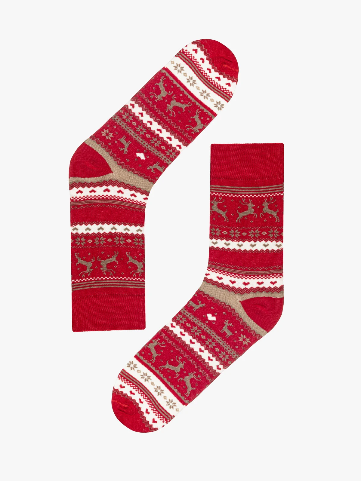 Bordowe skarpety damskie z ozdobnym printem