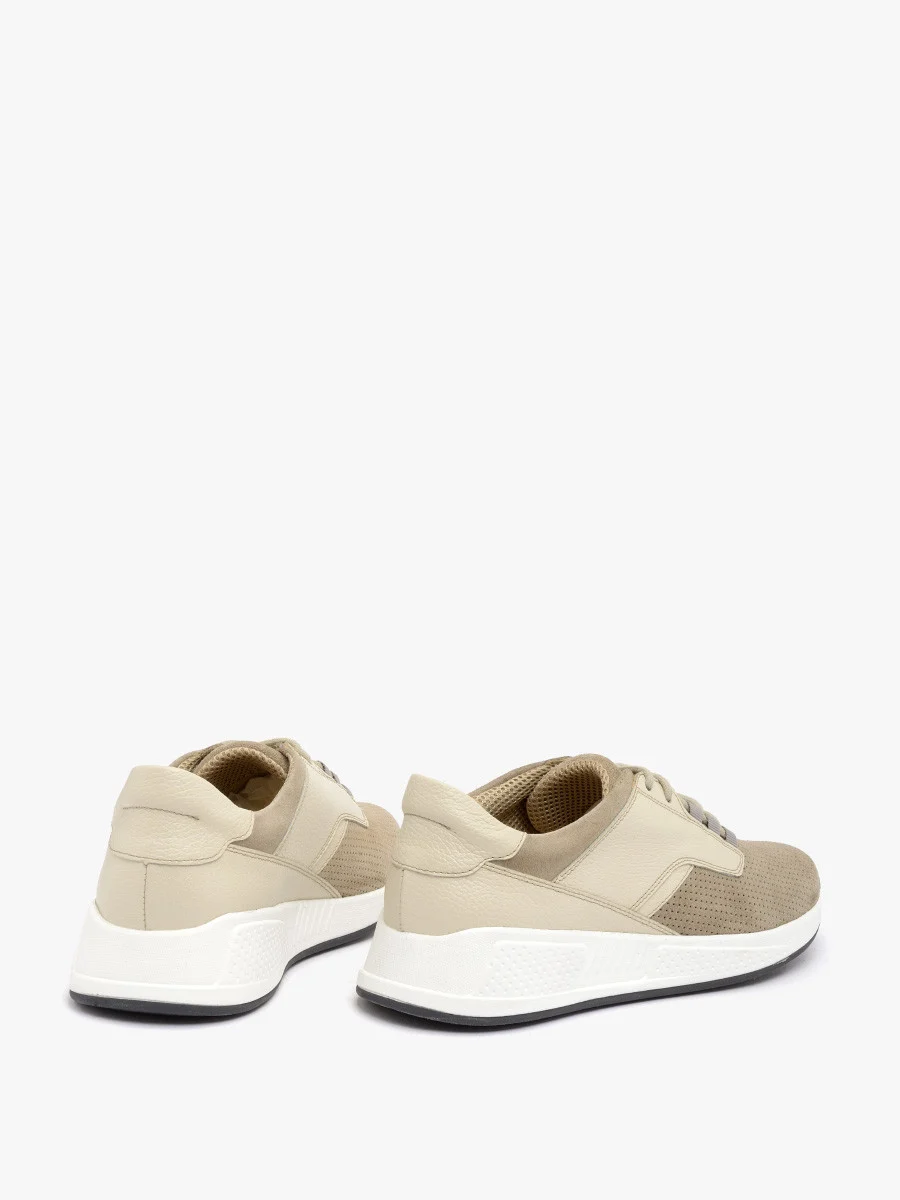 Beżowe, sportowe półbuty męskie
