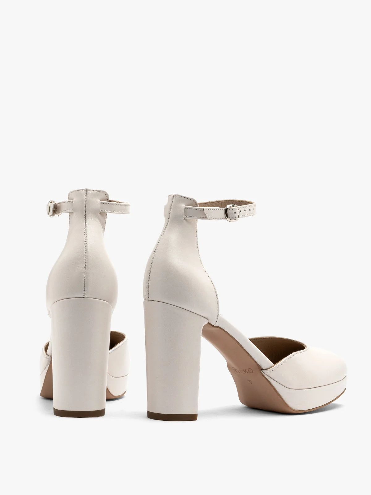 Dwuczęściowe czółenka na wysokim słupku oraz balu