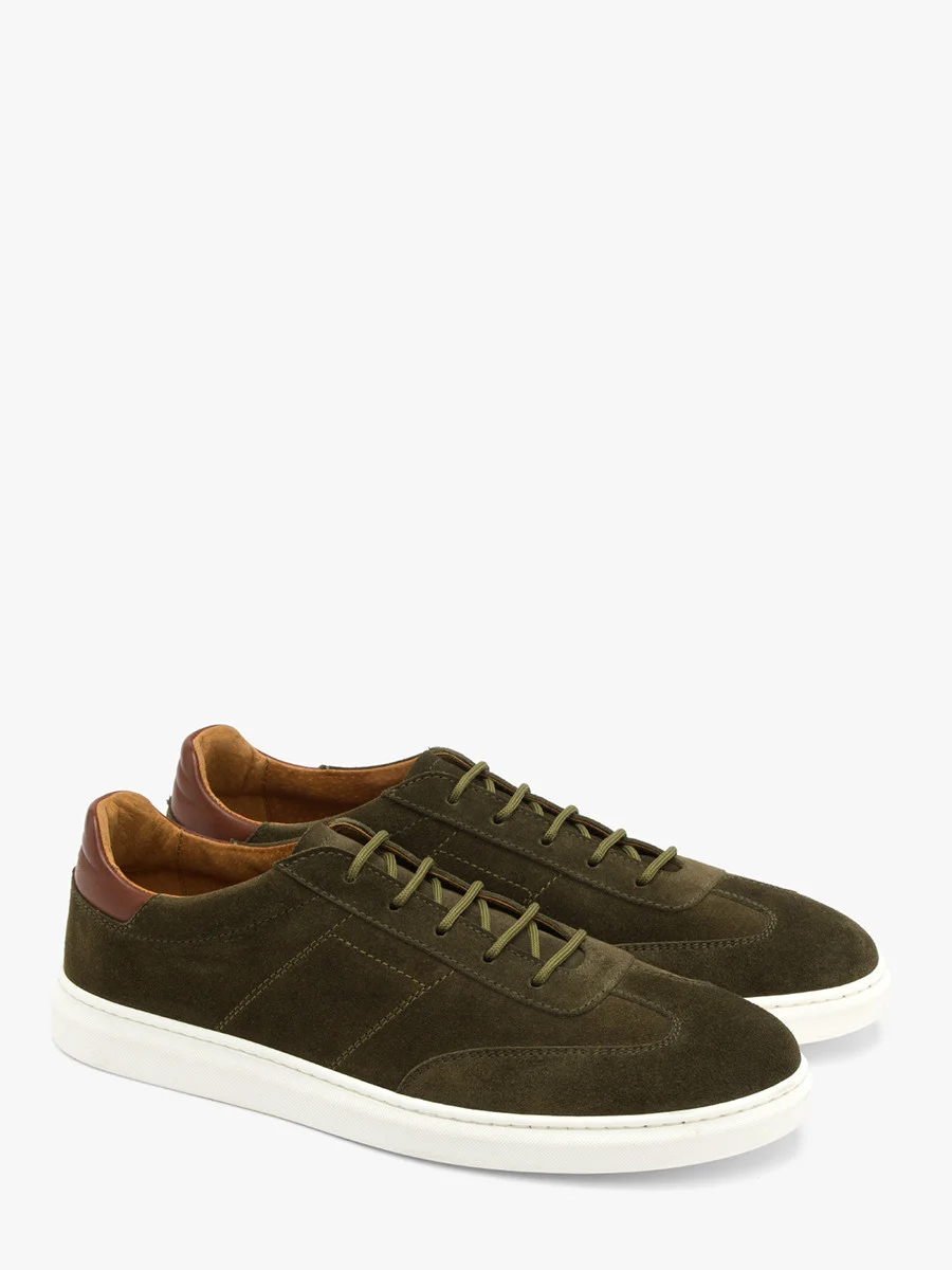 Oliwkowe półbuty męskie