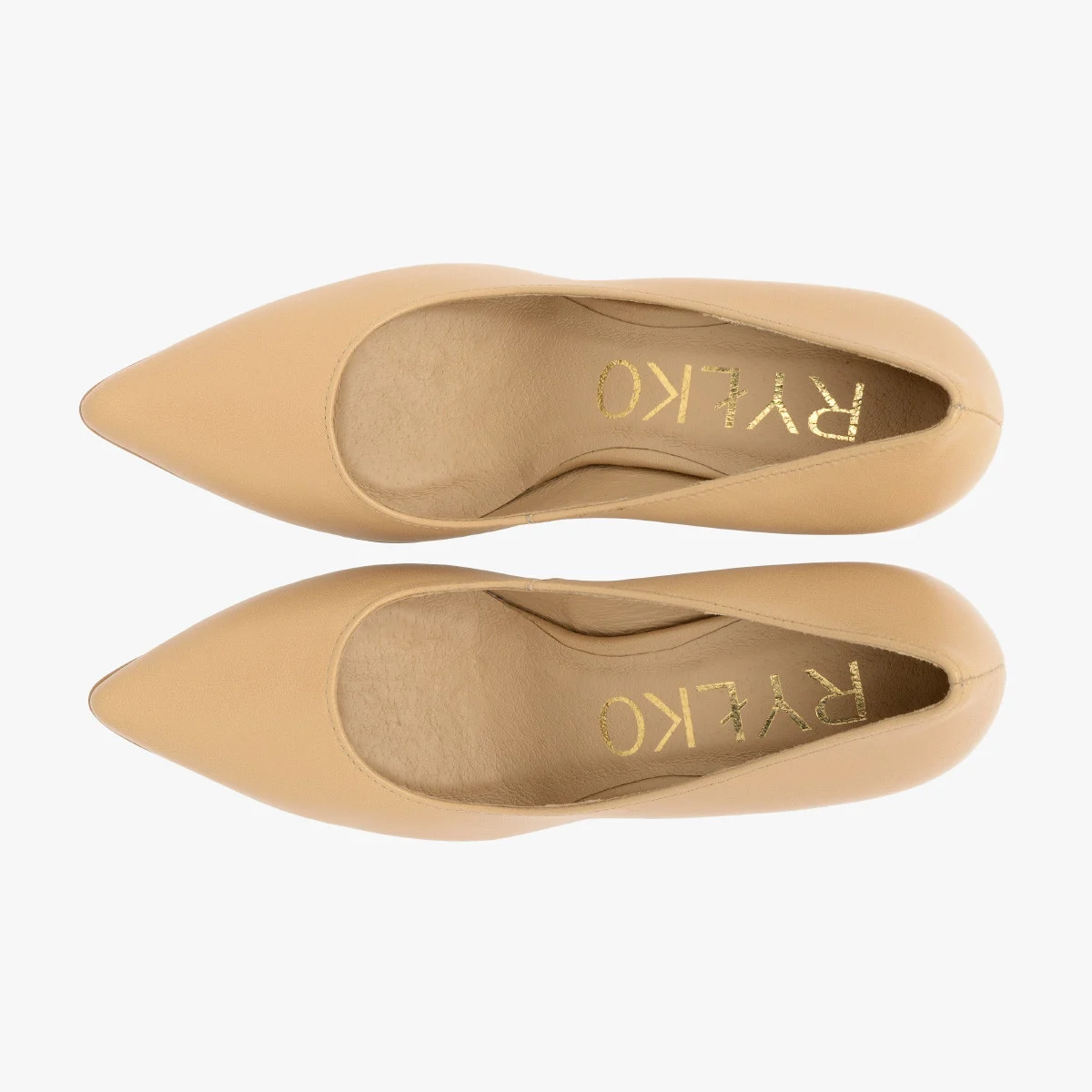 Beżowe czółenko na słupku