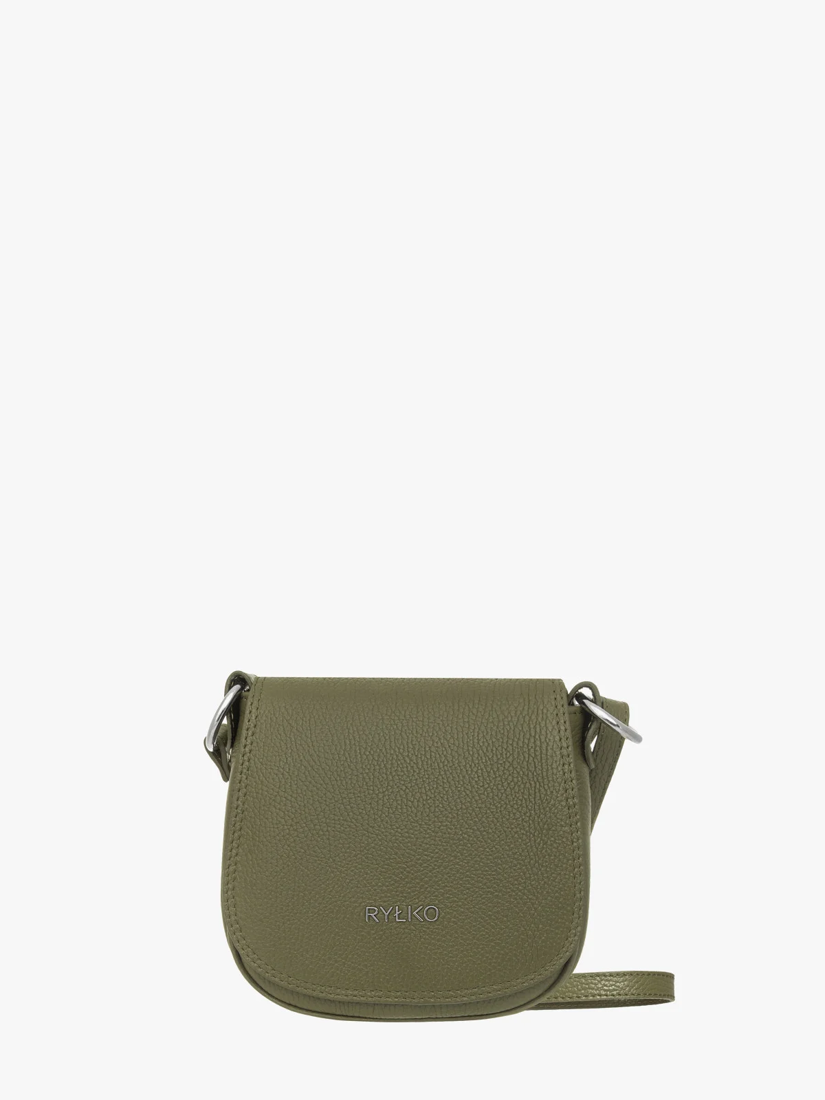 Mała, oliwkowa torebka listonoszka