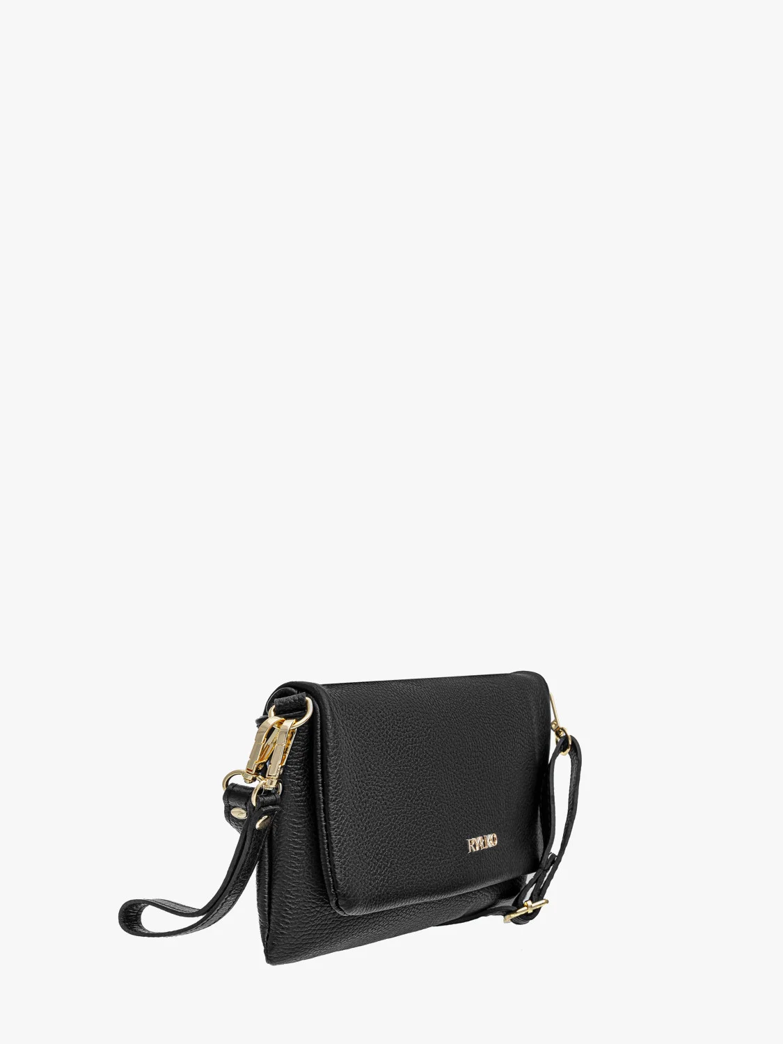 Mała, czarna torebka z poręczną rączką