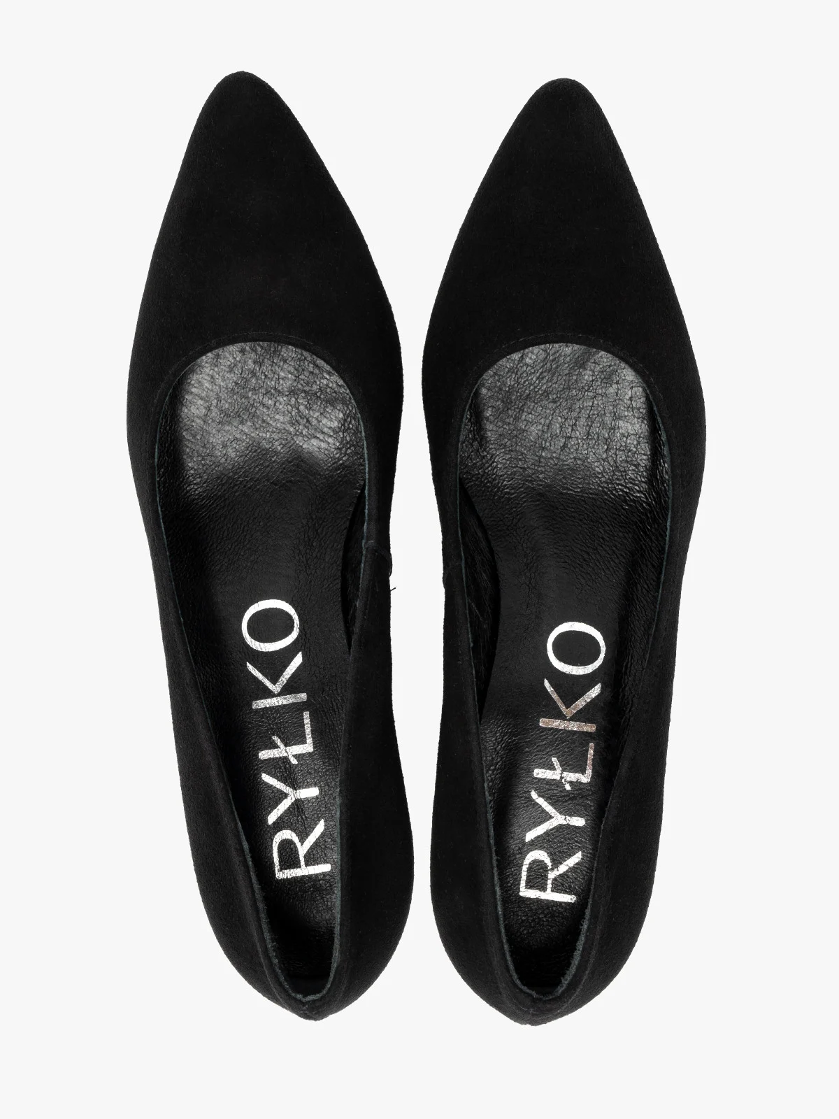 Welurowe czółenka na szpilce