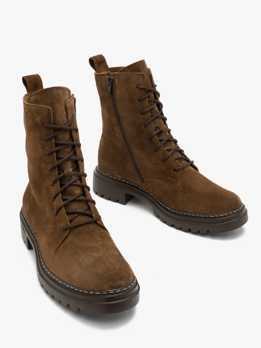 Brązowe trzewiki workery damskie