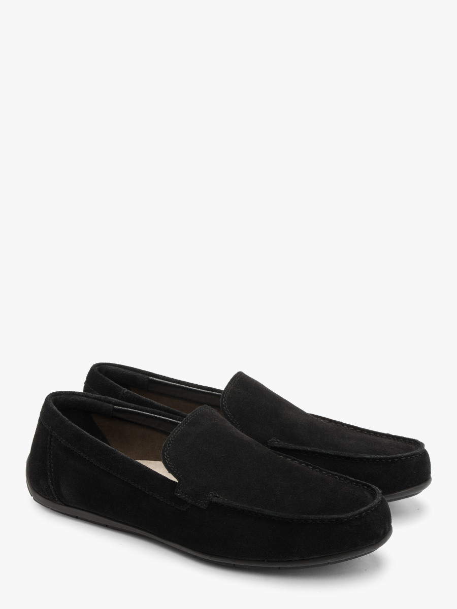 Czarne, klasyczne mokasyny męskie