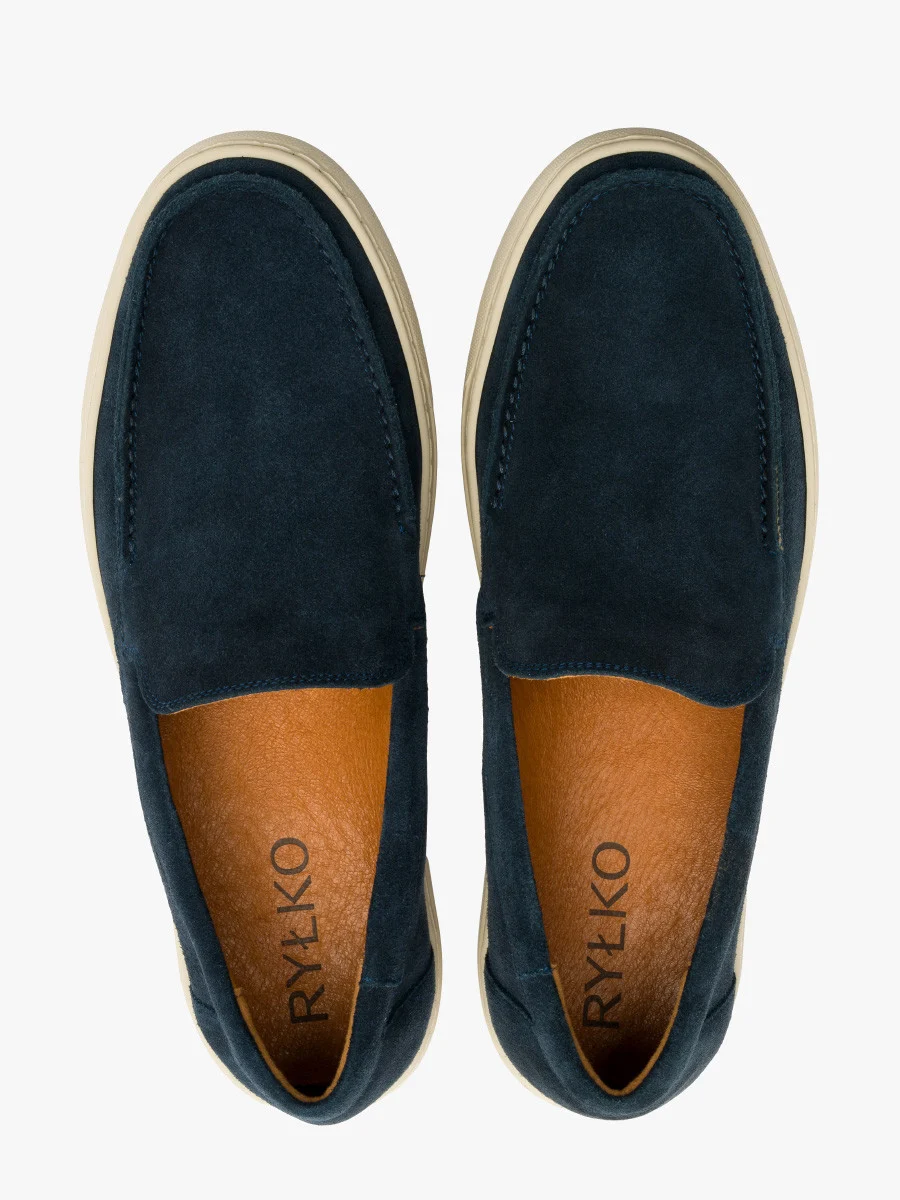 Granatowe półbuty męskie