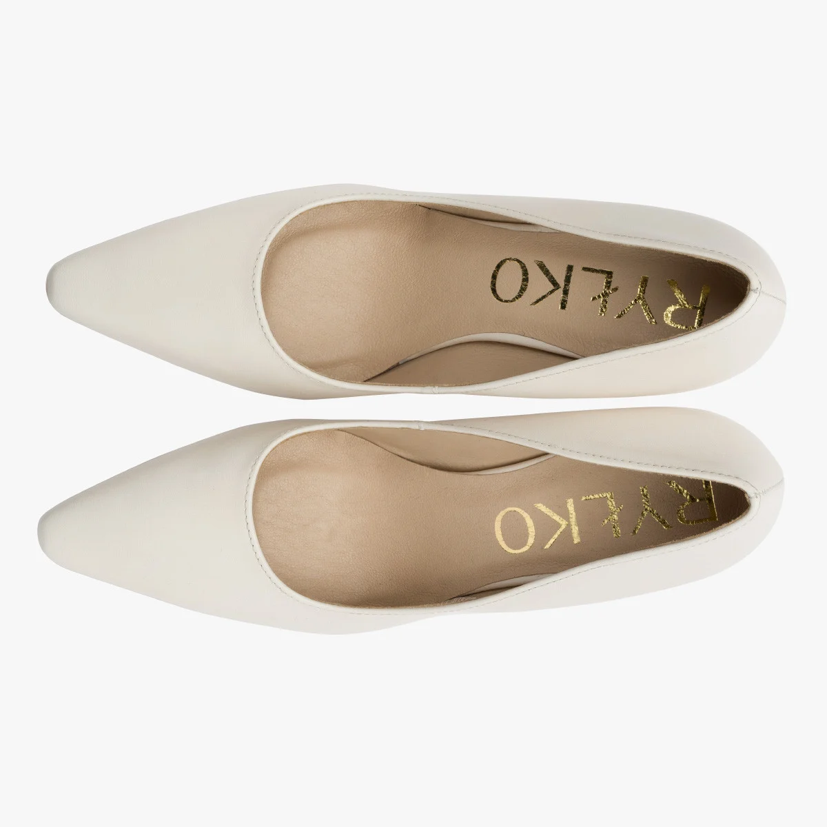 Kremowe czółenka na szpilce