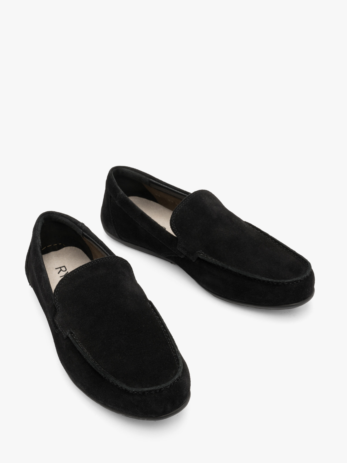 Czarne, klasyczne mokasyny męskie