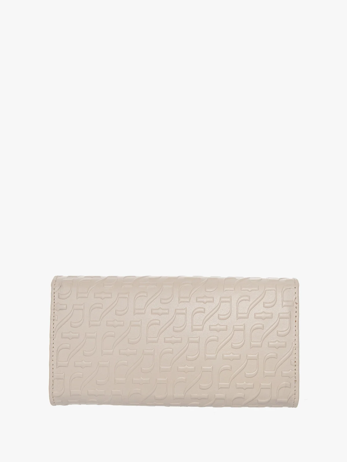 Wytłaczany beżowy portfel damski