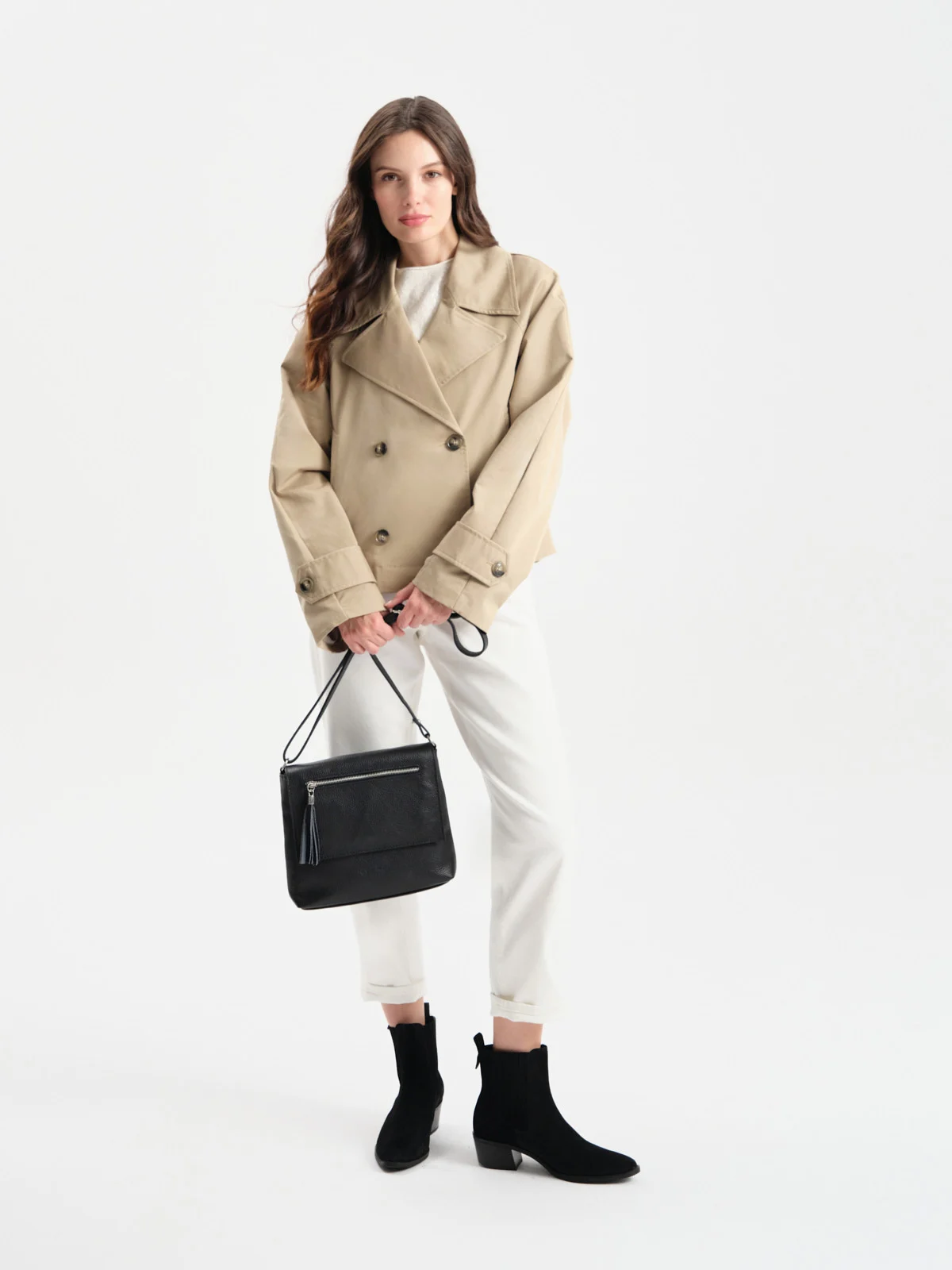 Welurowe sztyblety damskie na obcasie