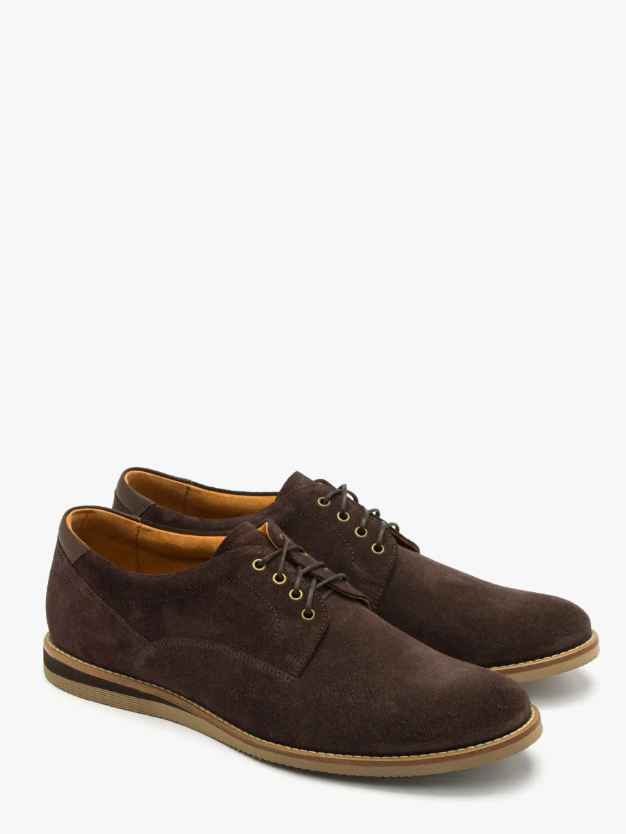 Ciemnobrązowe półbuty męskie