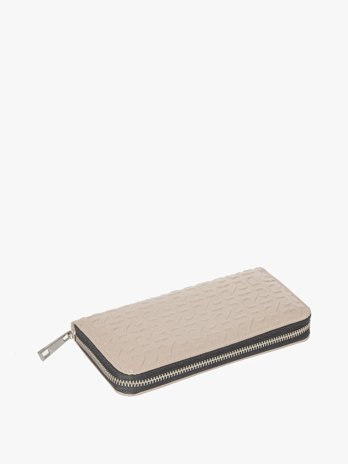 Beżowy portfel damski w ozdobne wytłoczenia