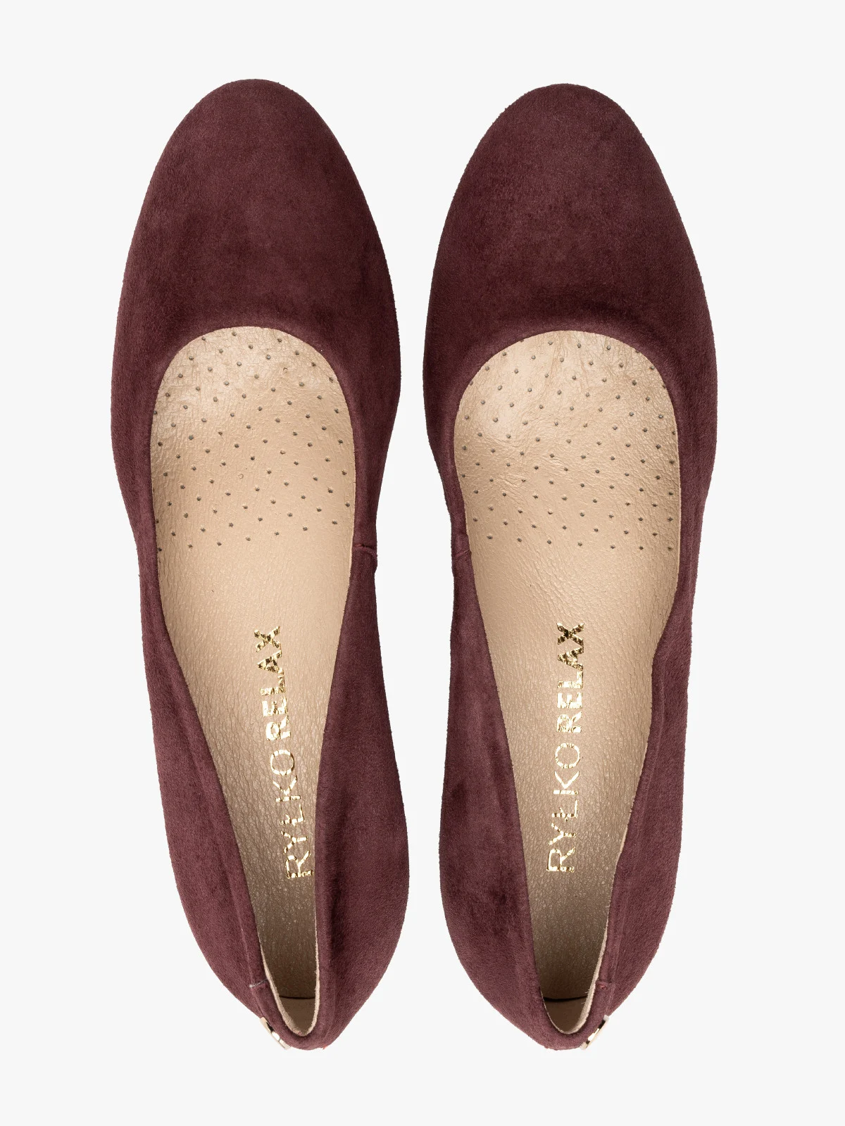 Bordowe czółenka na niskim słupku