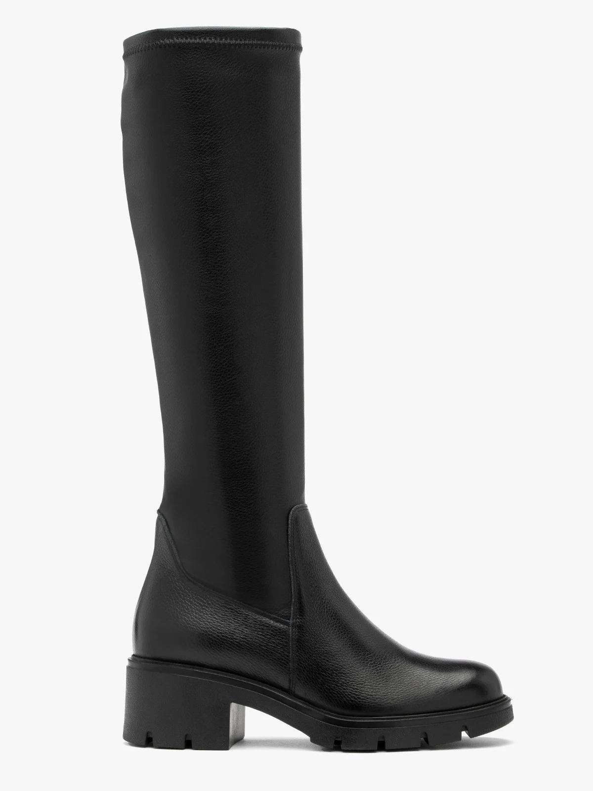 Czarne elastyczne kozaki