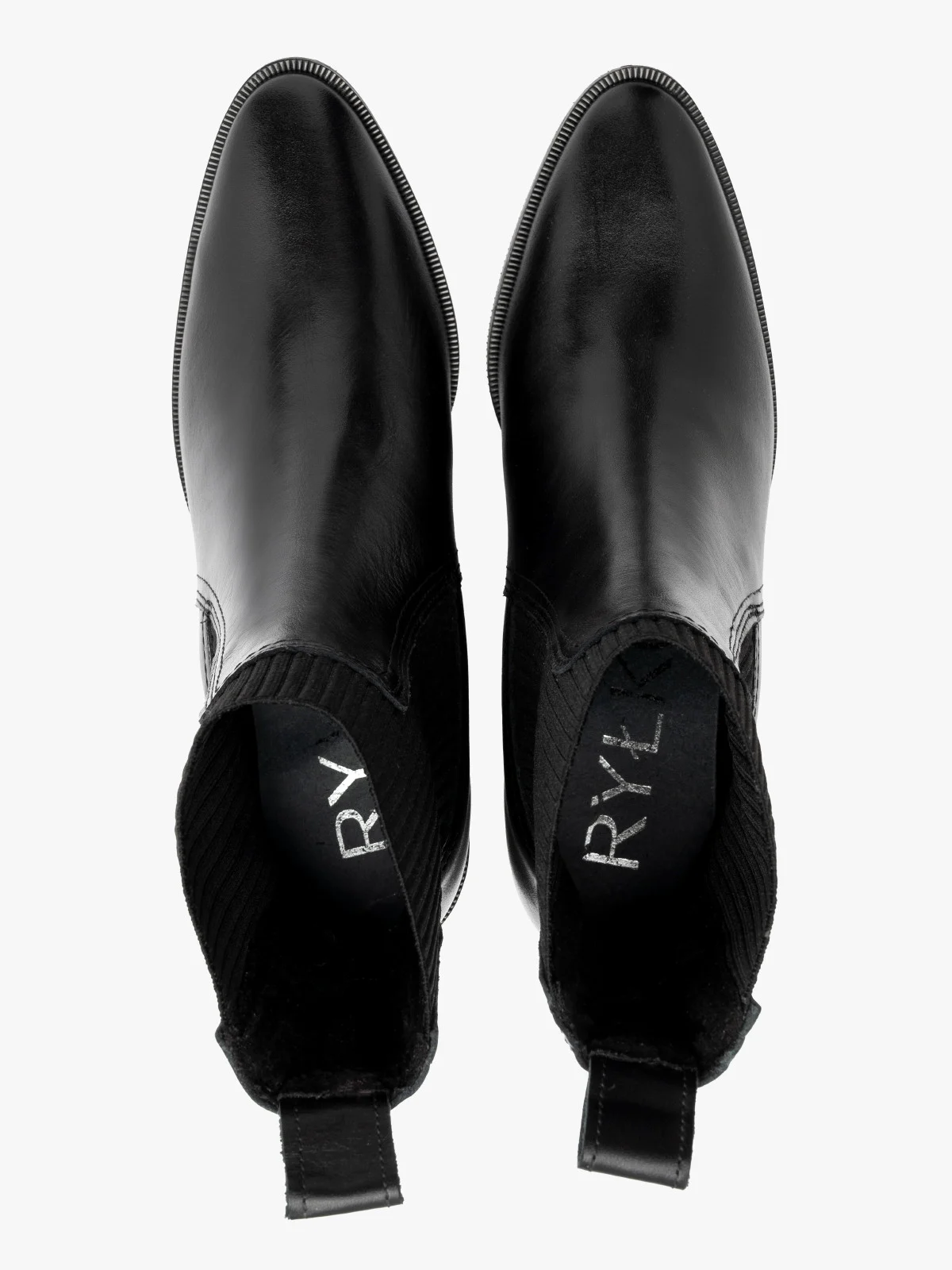 Czarne sztyblety damskie z elastyczną gumą