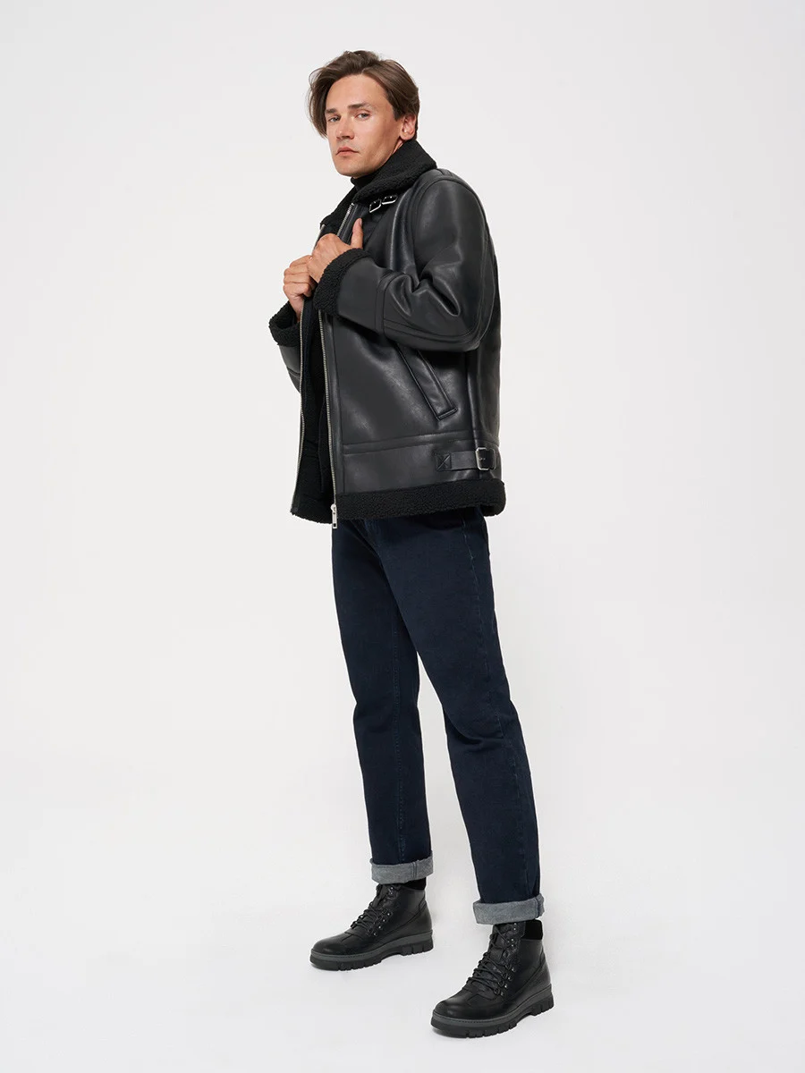 Czarne trzewiki męskie