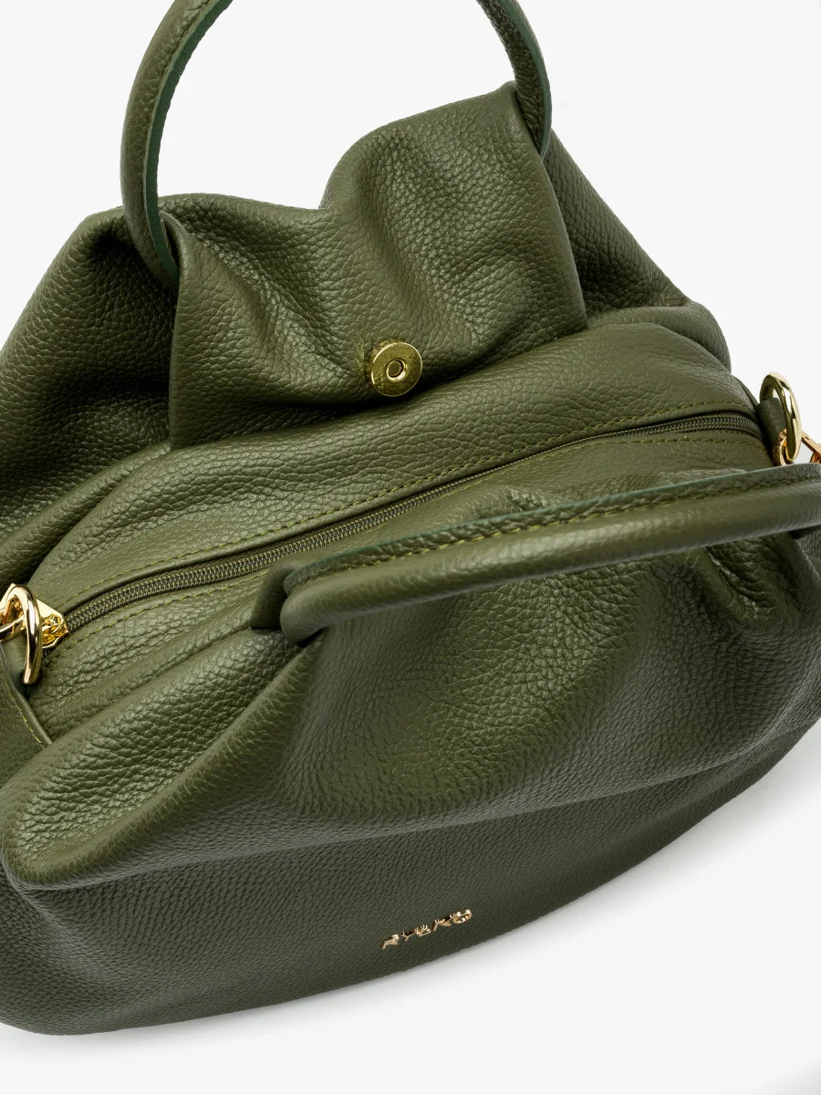 Oliwkowa miękka torebka