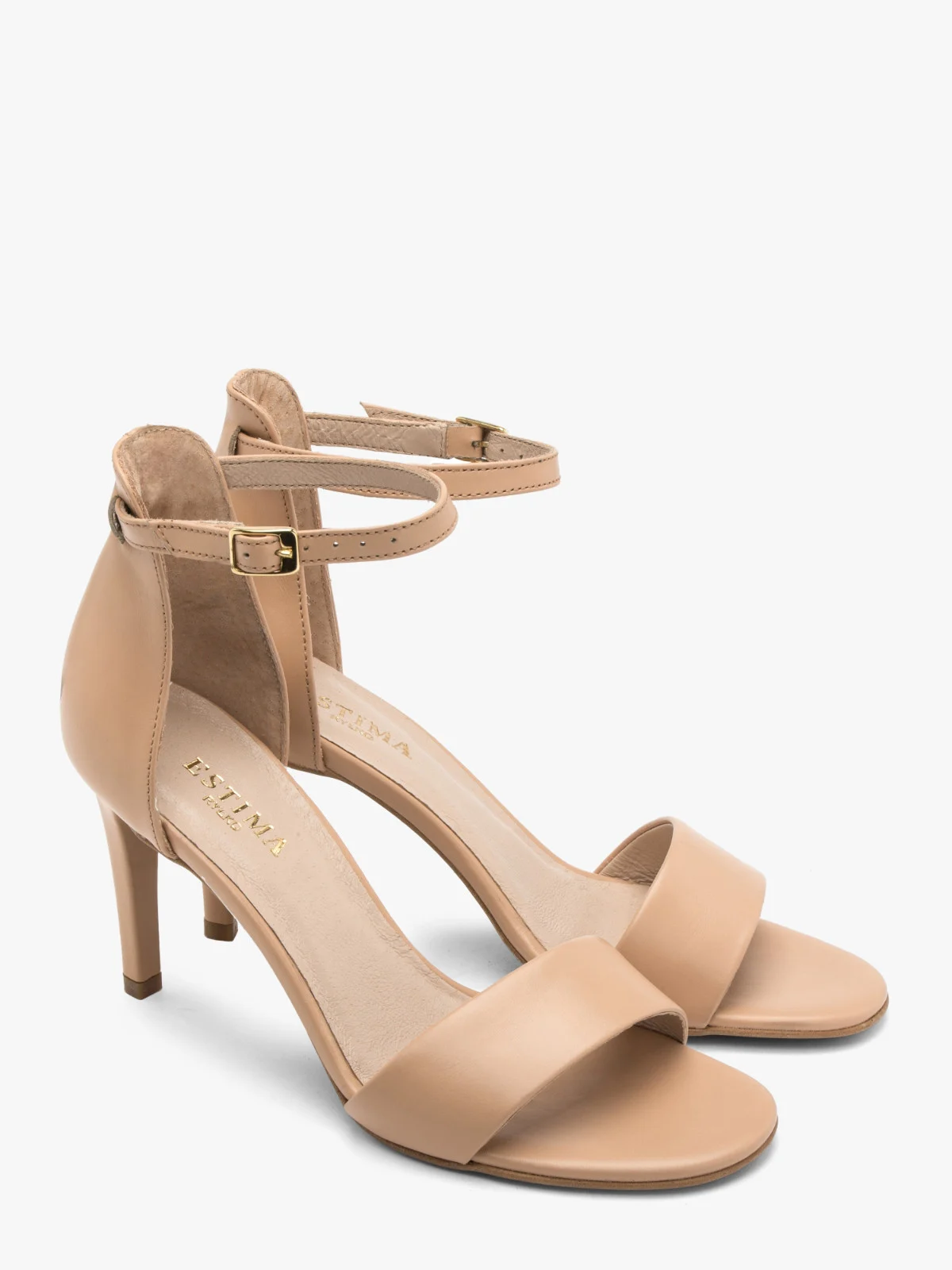 Beżowe sandały na szpilce