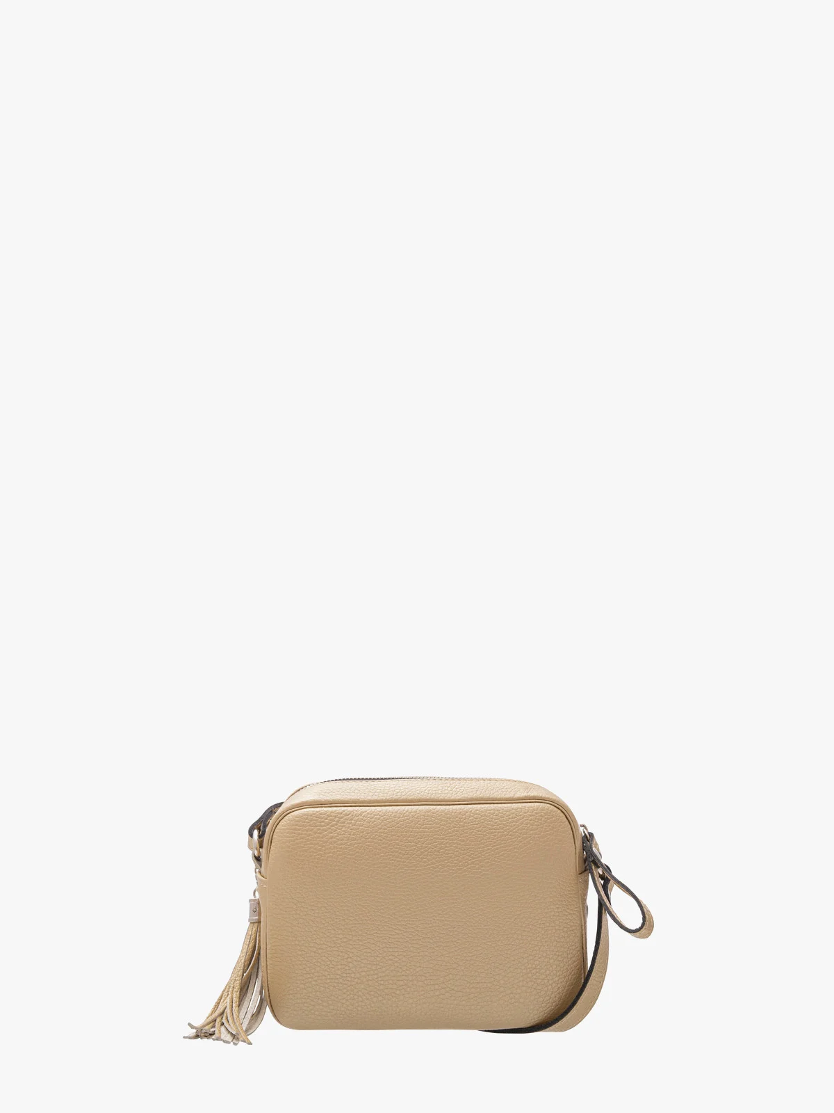 Złota torebka z ozdobnym frędzlem