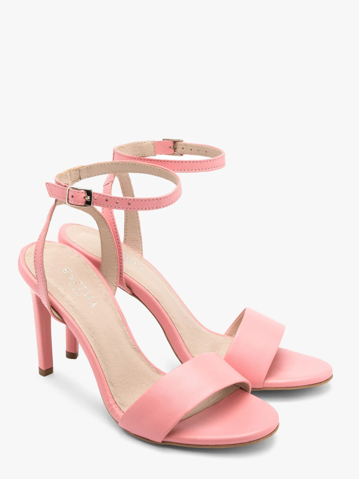 Różowy sandał na wysokiej szpilce
