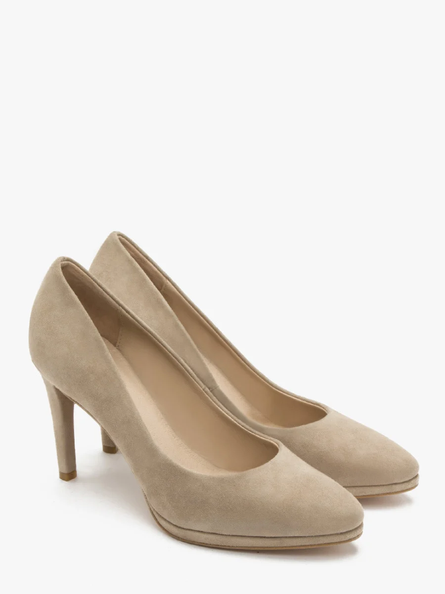 Beżowe czółenka na szpilce