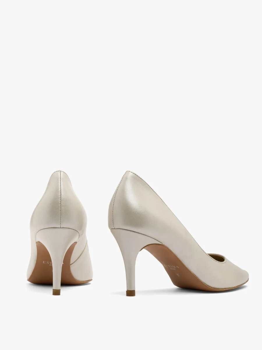 Perłowe czółenka damskie