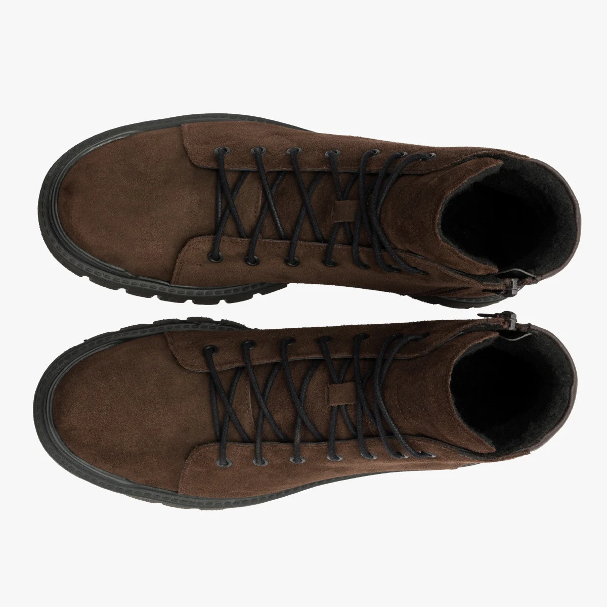 Ciemnobrązowe trzewiki na lekkim spodzie