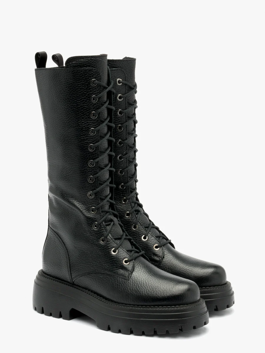 Czarne trzewiki workery na lekkiej podeszwie