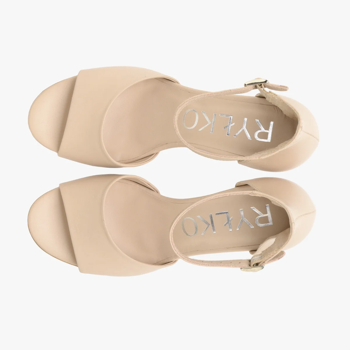 Beżowe sandały na szpilce