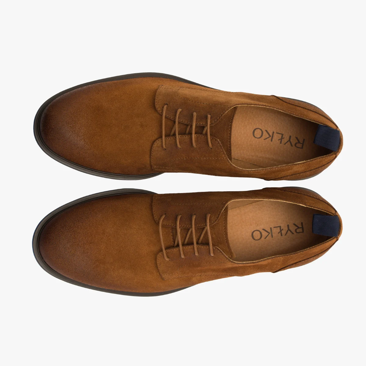 Rudy, welurowy półbut męski