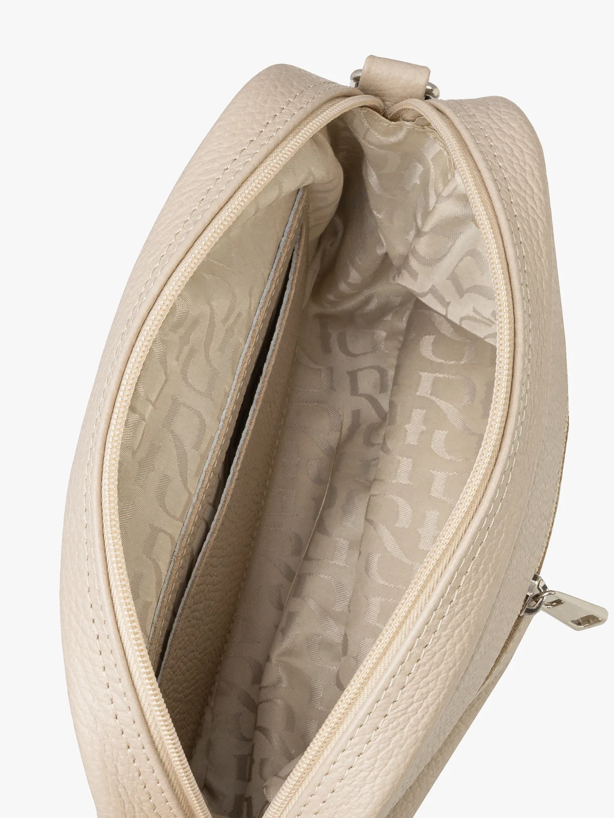 Beżowa torebka z ozdobnym frędzlem