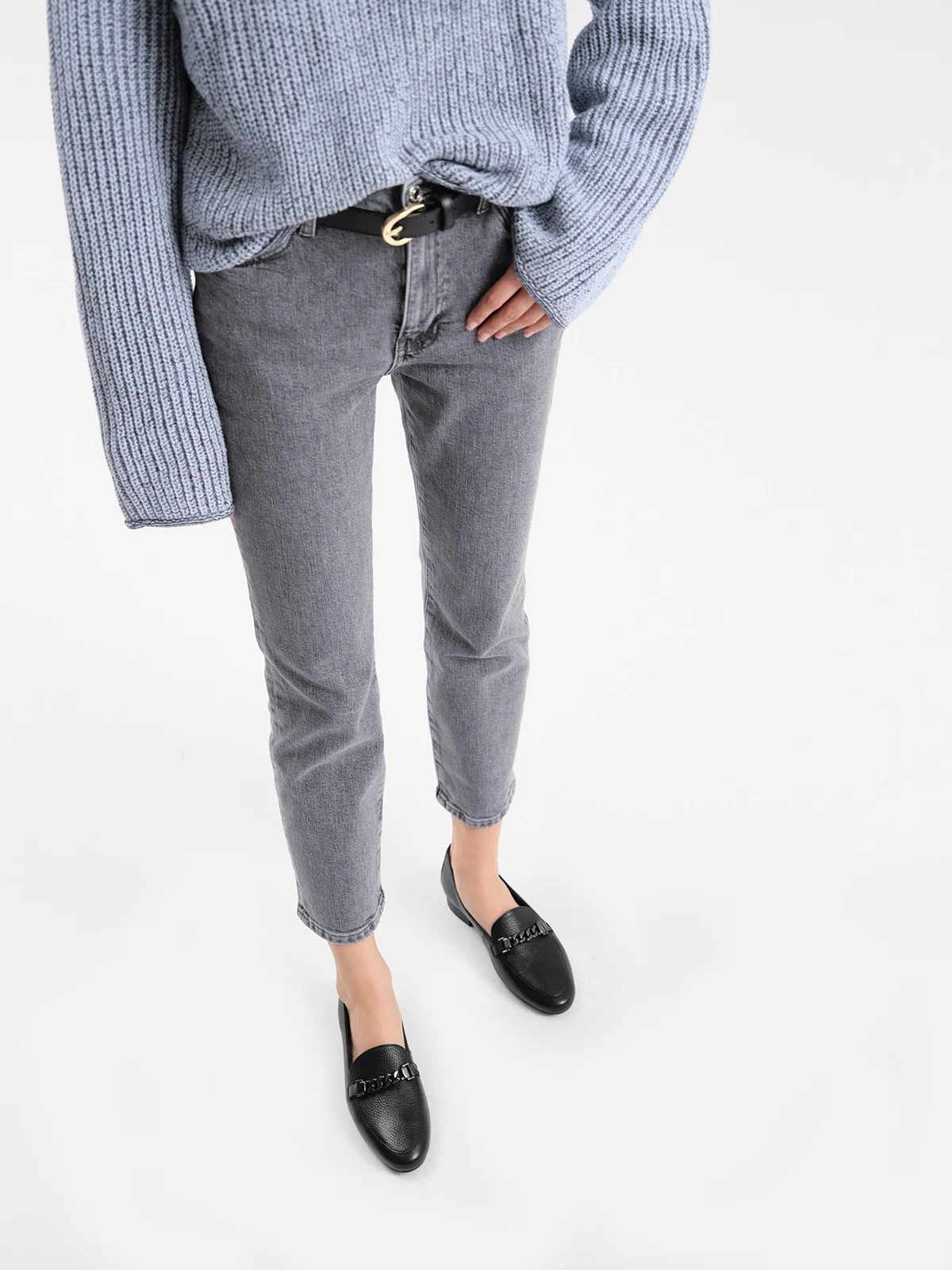 Czarne mokasyny damskie