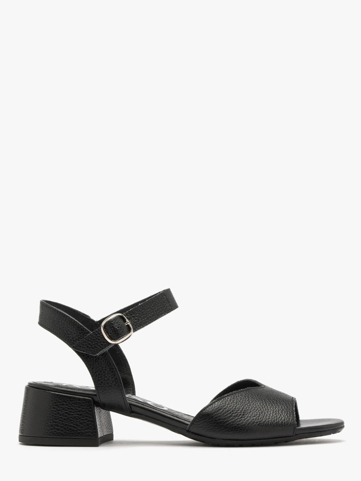 Czarne sandały na niskim obcasie