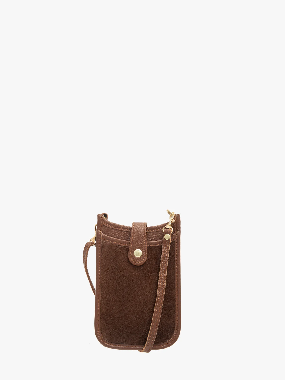 Mała, prostokątna listonoszka z łączonych skór