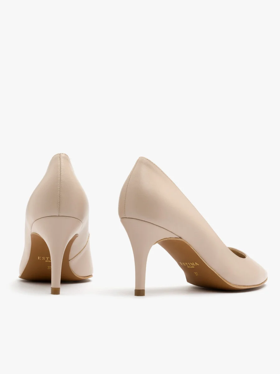 Beżowe czółenka na wysokiej szpilce