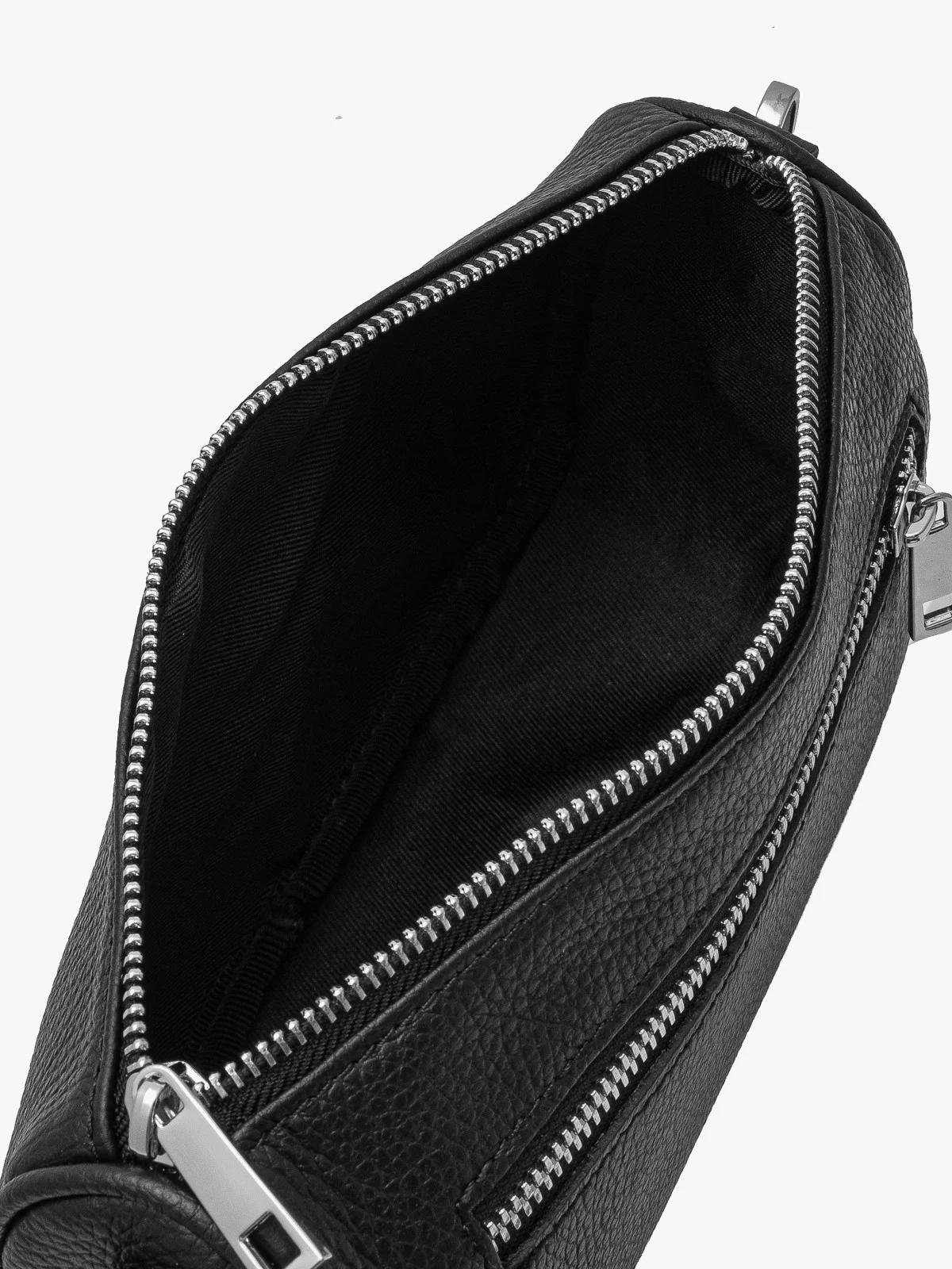 Czarna torebka typu crossbody z szerokim paskiem z taśmy