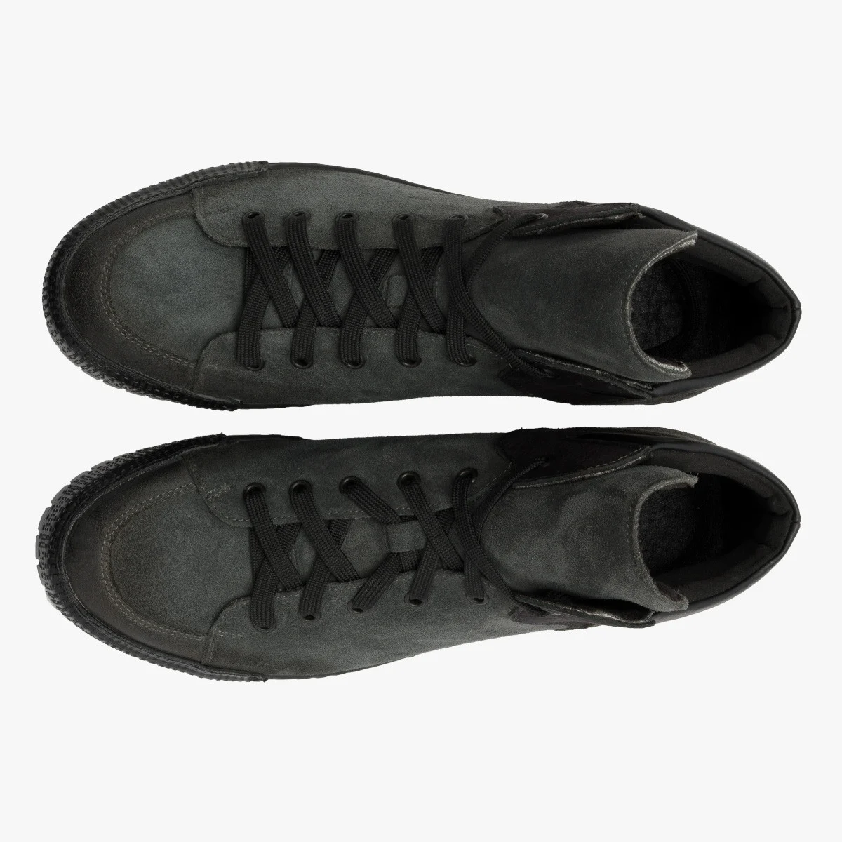 Szaro czarny trzewik męski