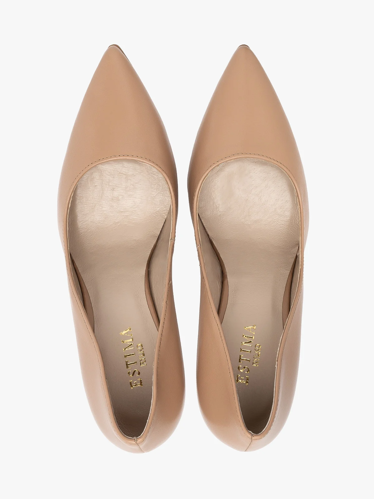 Beżowe czółenka na wysokiej szpilce