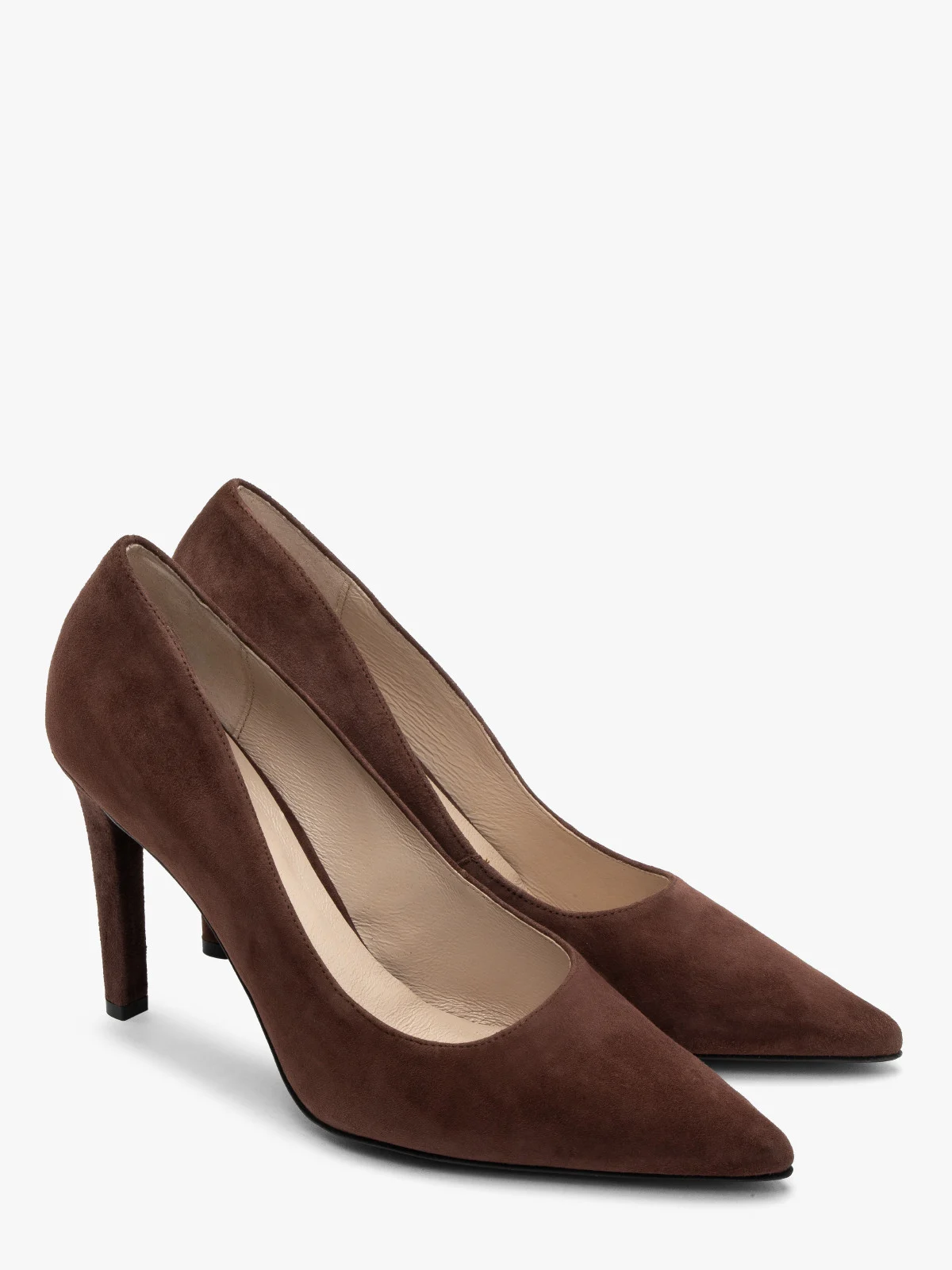 Brązowe czółenka na wysokiej szpilce