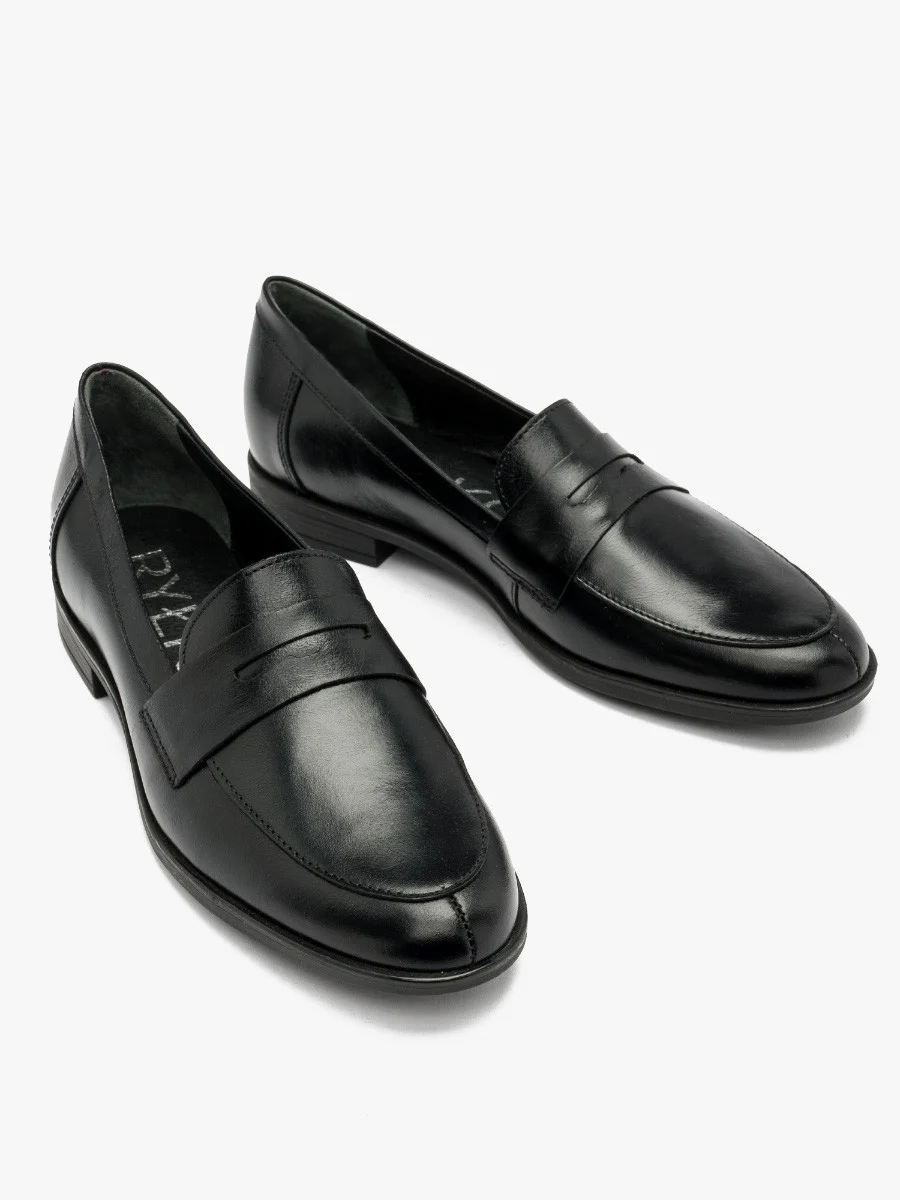 Czarne mokasyny damskie