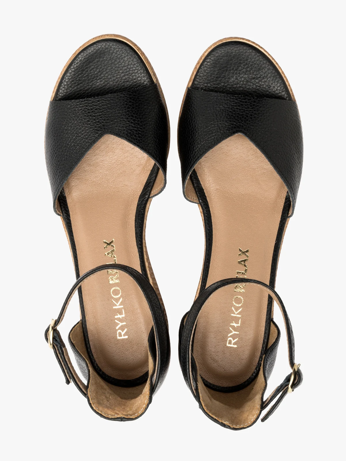 Czarne sandały na platformie