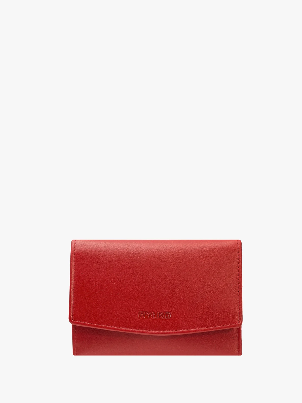 Czerwony portfel damski z logotypem