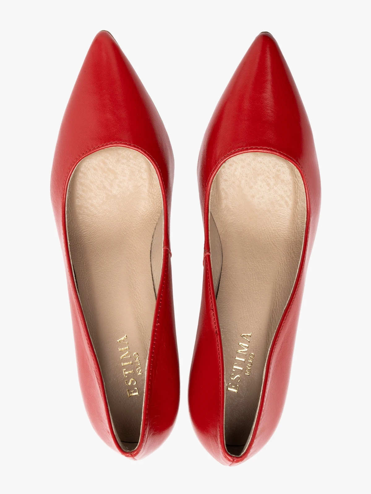 Czerwone czółenka na szpilce