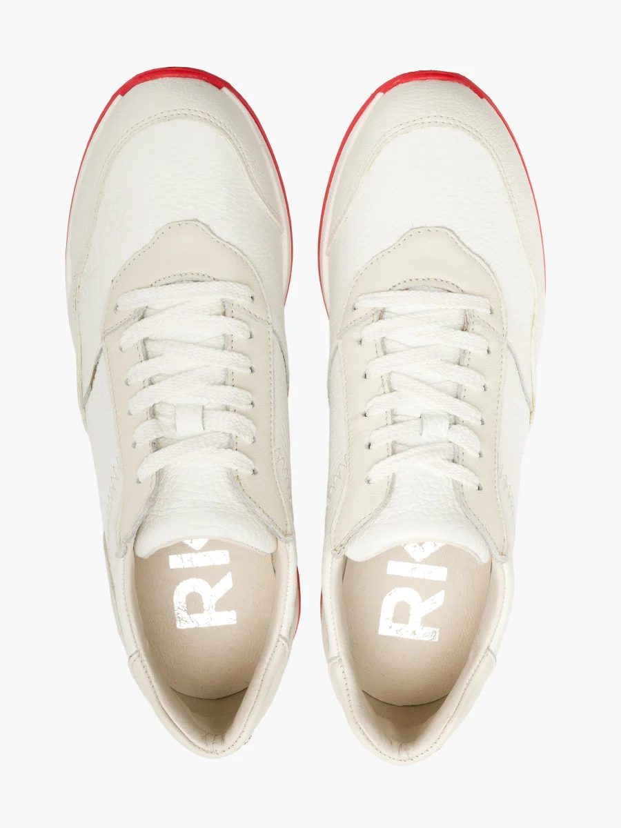 Białe półbuty sportowe na dwukolorowym spodzie