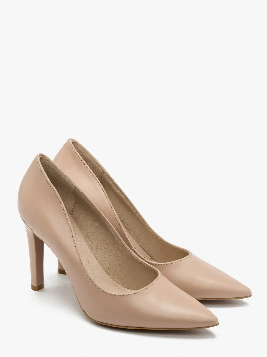 Beżowe czółenka na wysokim obcasie