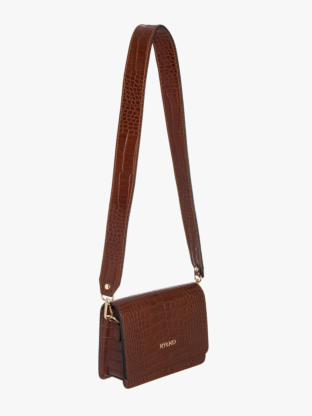 Brązowa torebka w zwierzęcy deseń