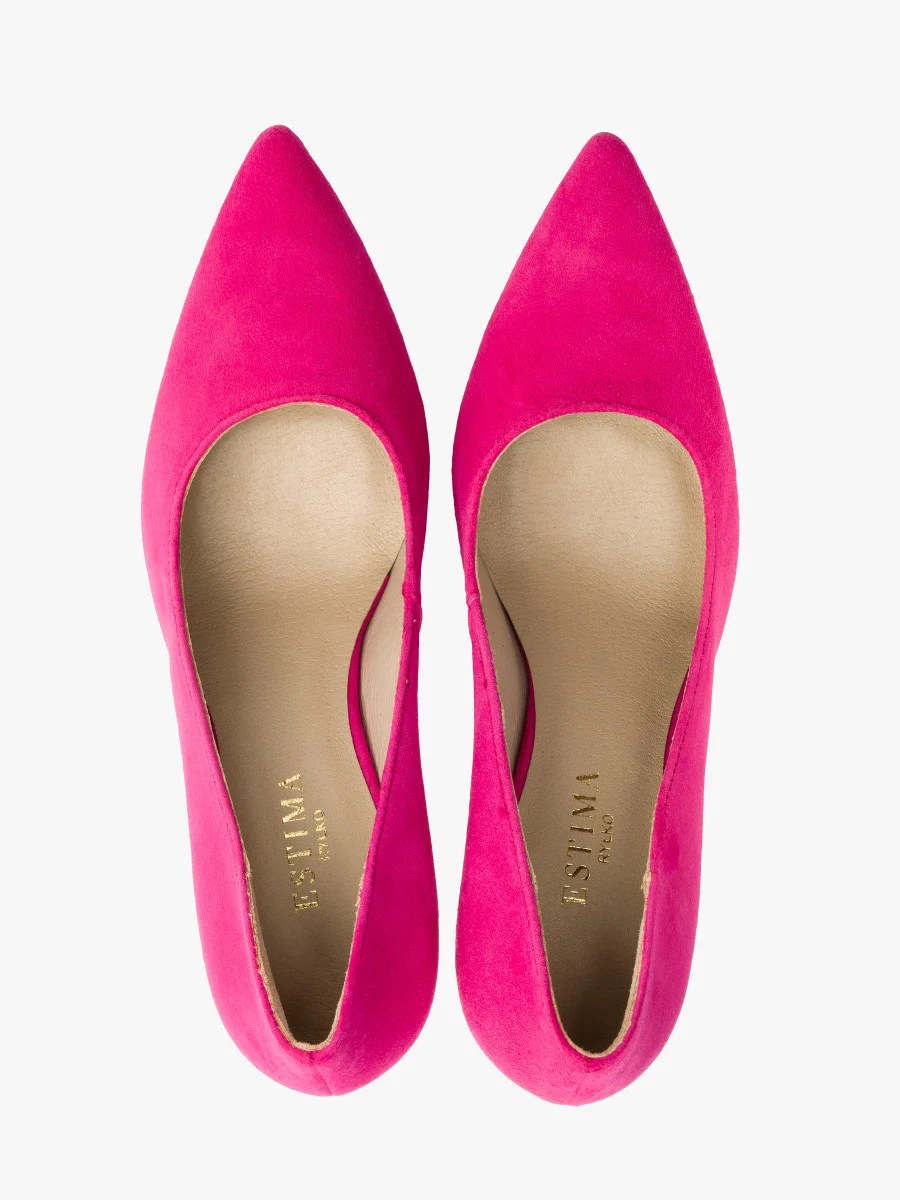 Czółenka w kolorze fuksji na wysokiej szpilce