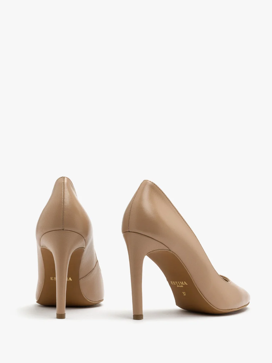 Beżowe czółenka na wysokim obcasie