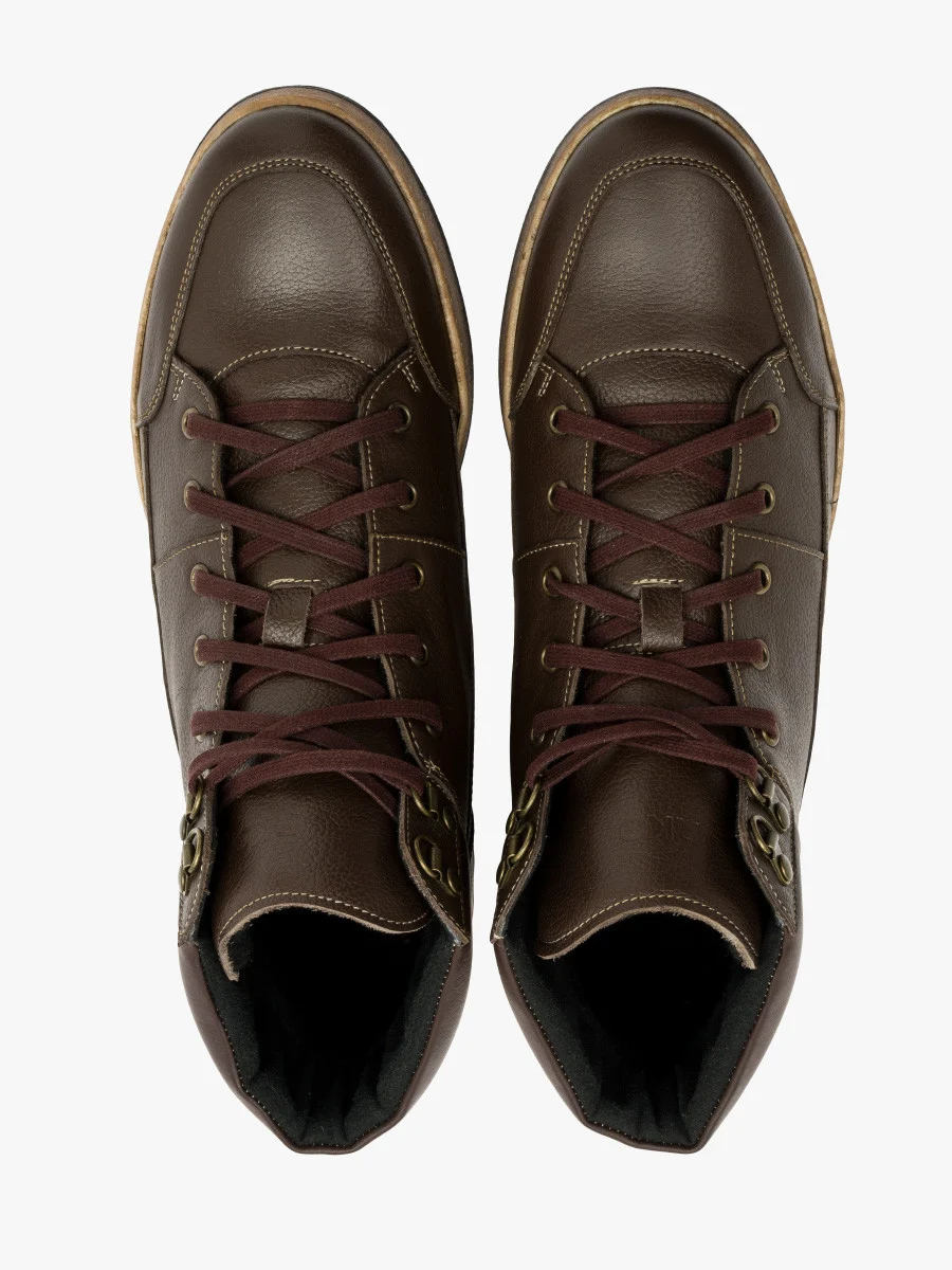 Ciemnobrązowy trzewik męski